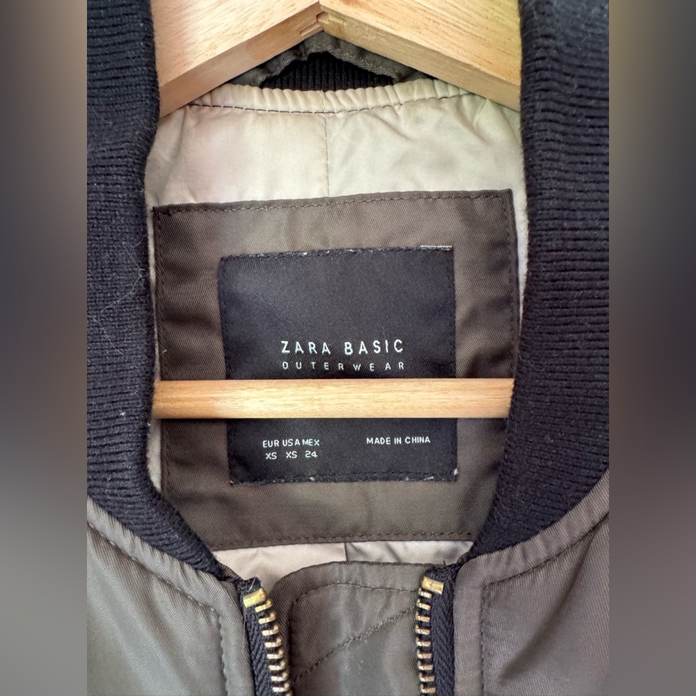 Zara Basic Outerwear Bomber Jacket With Zipper De… - image 8